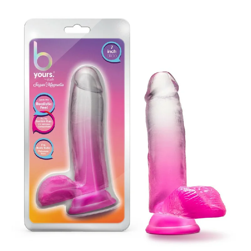 B Yours Sugar Magnolia 7" Dildo Fuchsia