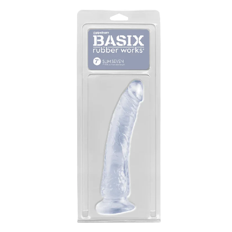 Basix Rubber Works Slim 7" with Suction Cup Clear