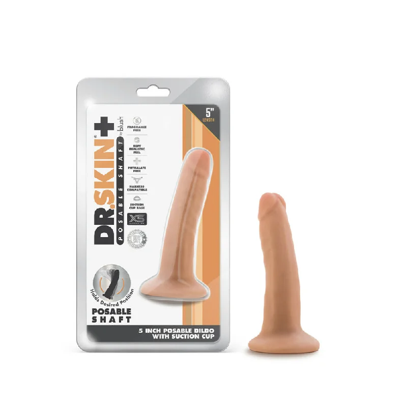 Dr. Skin Plus 5" Posable Dildo Vanilla