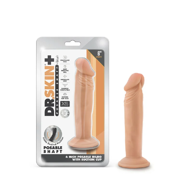 Dr. Skin Plus 6" Posable Dildo Vanilla