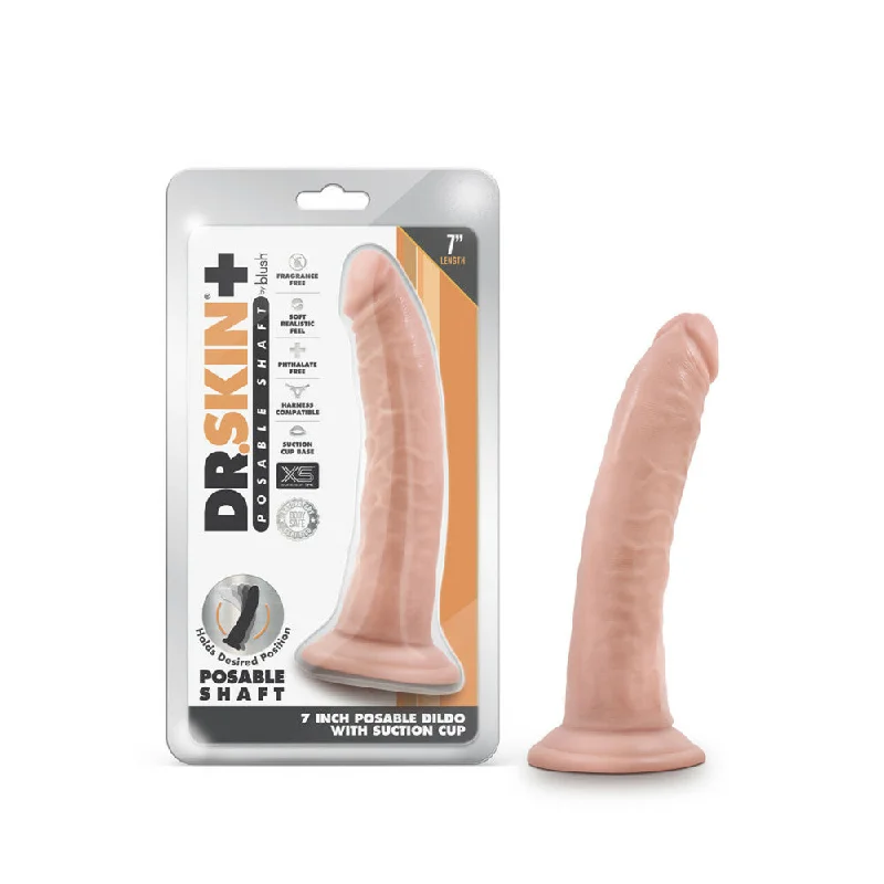 Dr. Skin Plus 7" Posable Dildo Vanilla