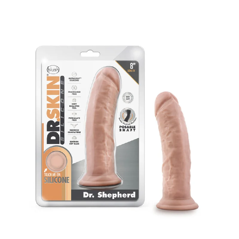 Dr. Skin Silicone Dr. Shepherd 8" Dildo With Suction Cup Vanilla