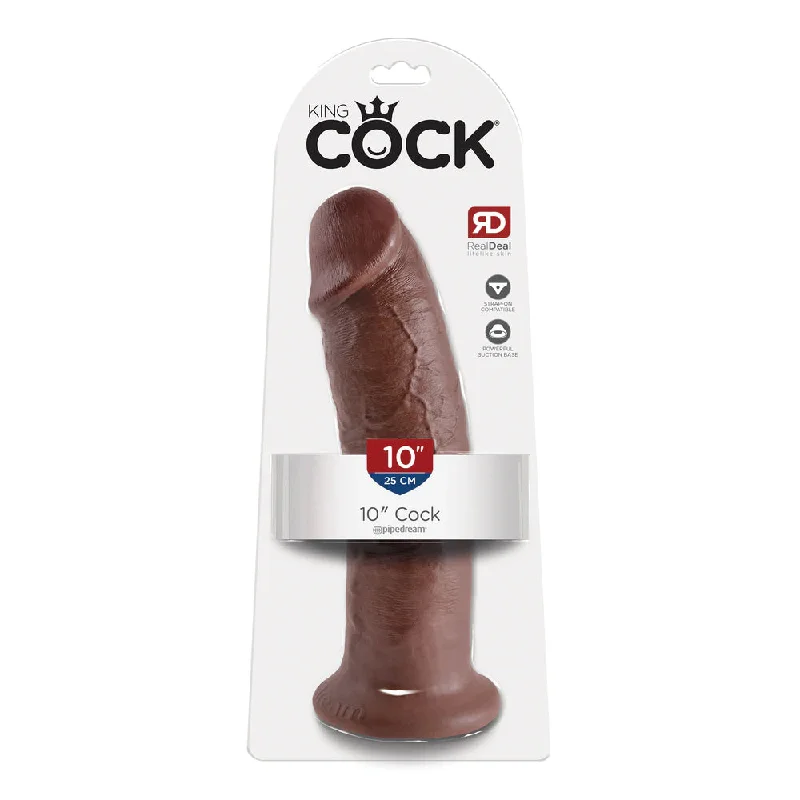 King Cock 10" Cock Brown