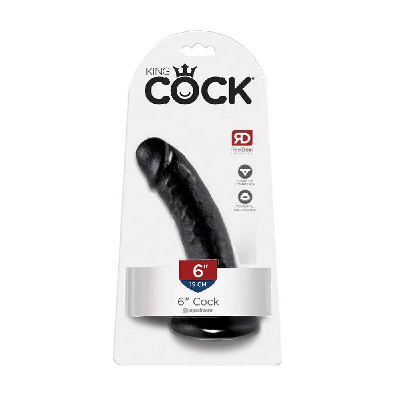 King Cock 6" Cock Black