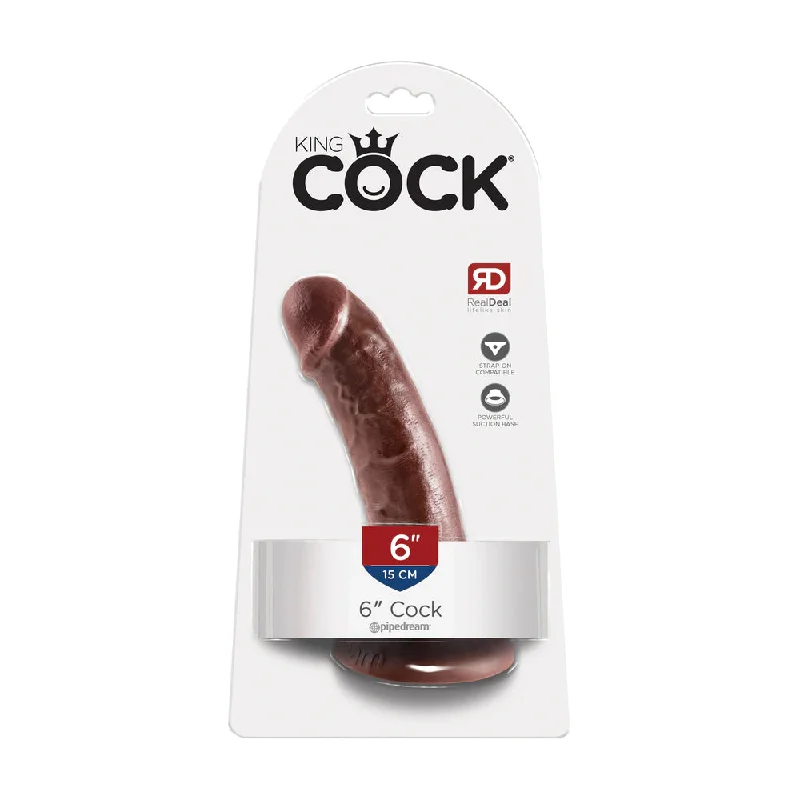 King Cock 6" Cock Brown