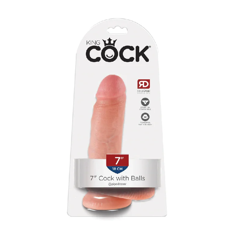 King Cock 7" Cock with Balls Flesh