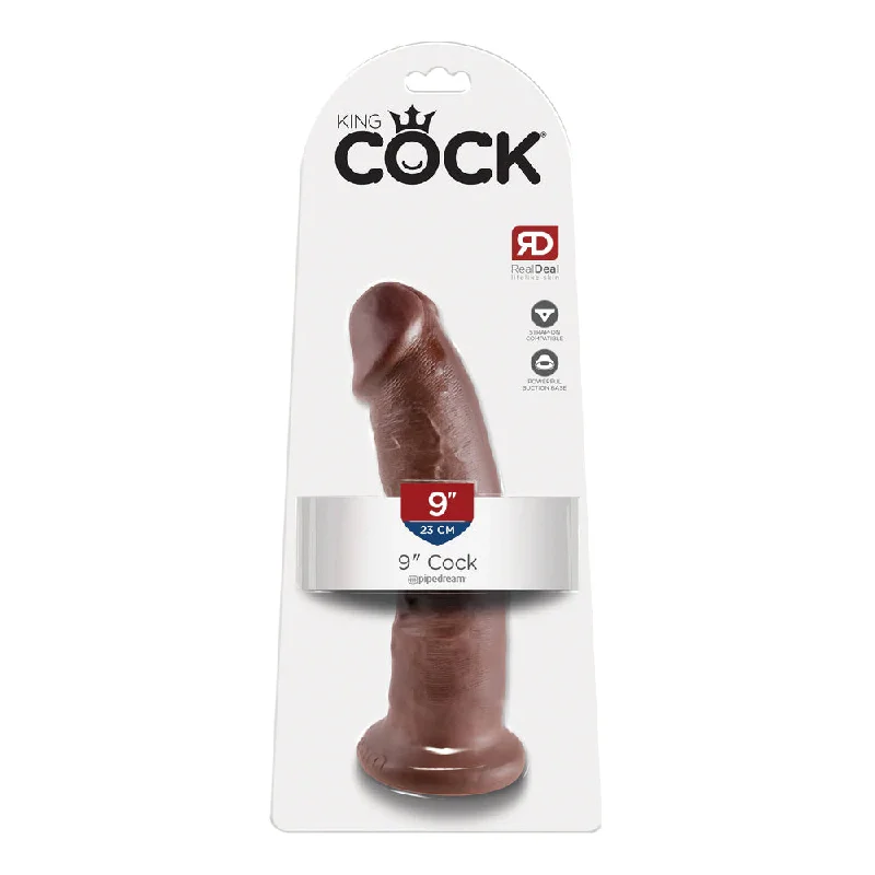 King Cock 9" Cock Brown