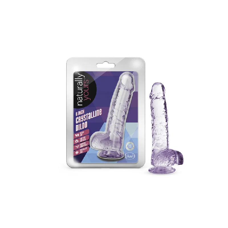 Naturally Yours 6" Crystalline Dildo Amethyst