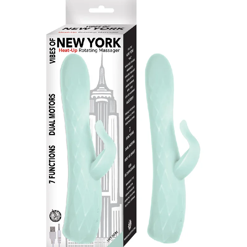 Vibes Of New York Heat Up Rotating Massager Aqua