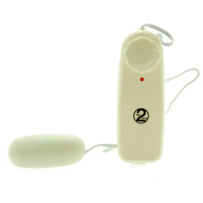 2.25-inch You2toys White Mini Bullet Vibrator with Remote Control