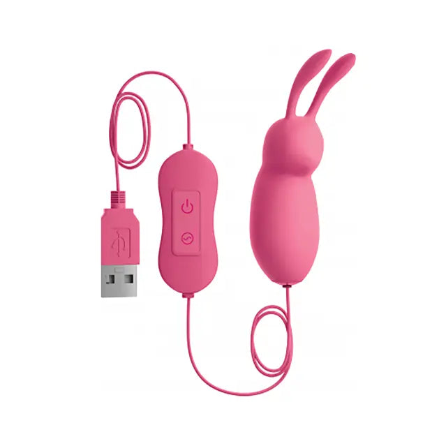 4-inch Silicone Pink Rechargeable Bullet Vibrator with Remote