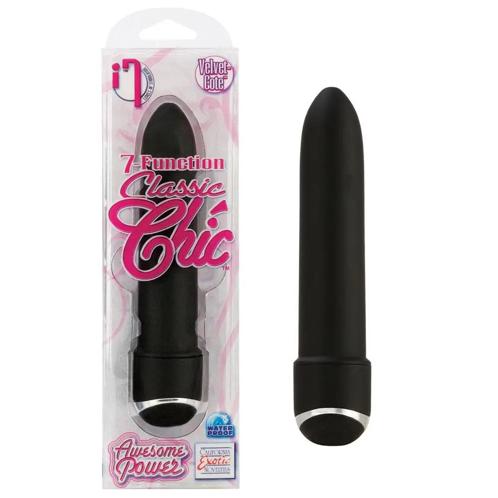 5.5-inch Black Seamless Classic Bullet Vibrator with 7-functions