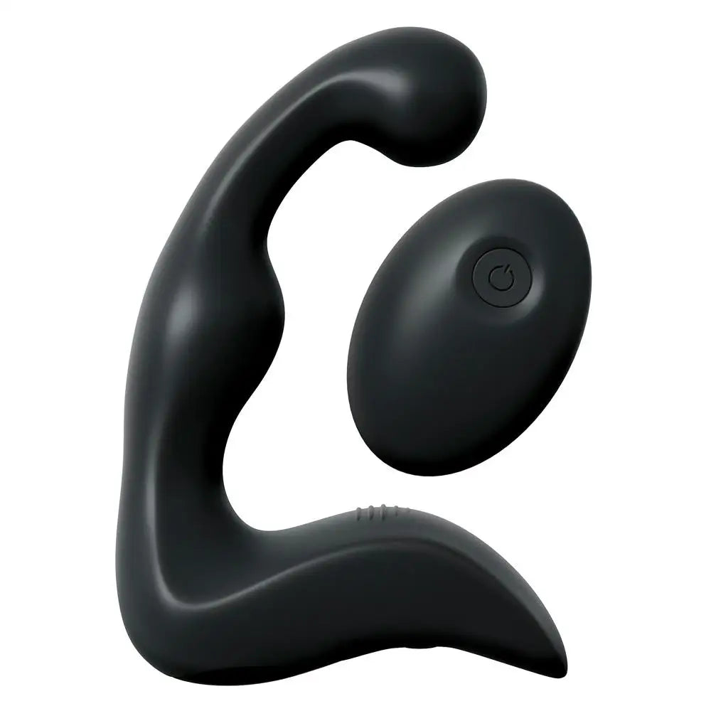 5.6-inch Silicone Black Rechargeable Prostate Massager with Remote