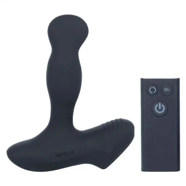 5-inch Nexus Silicone Black Rotating Prostate Massager with Remote