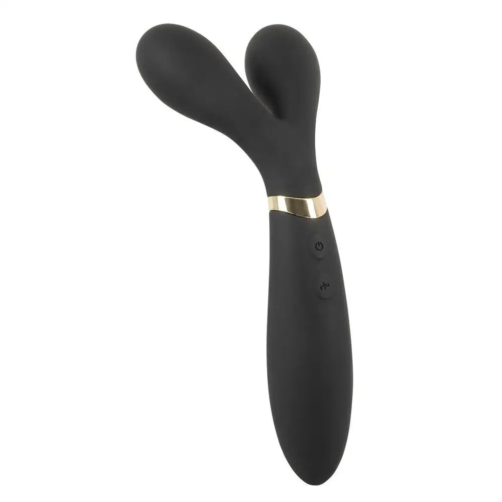 7.7-inch Silicone Black Rechargeable Clitoral Vibrator