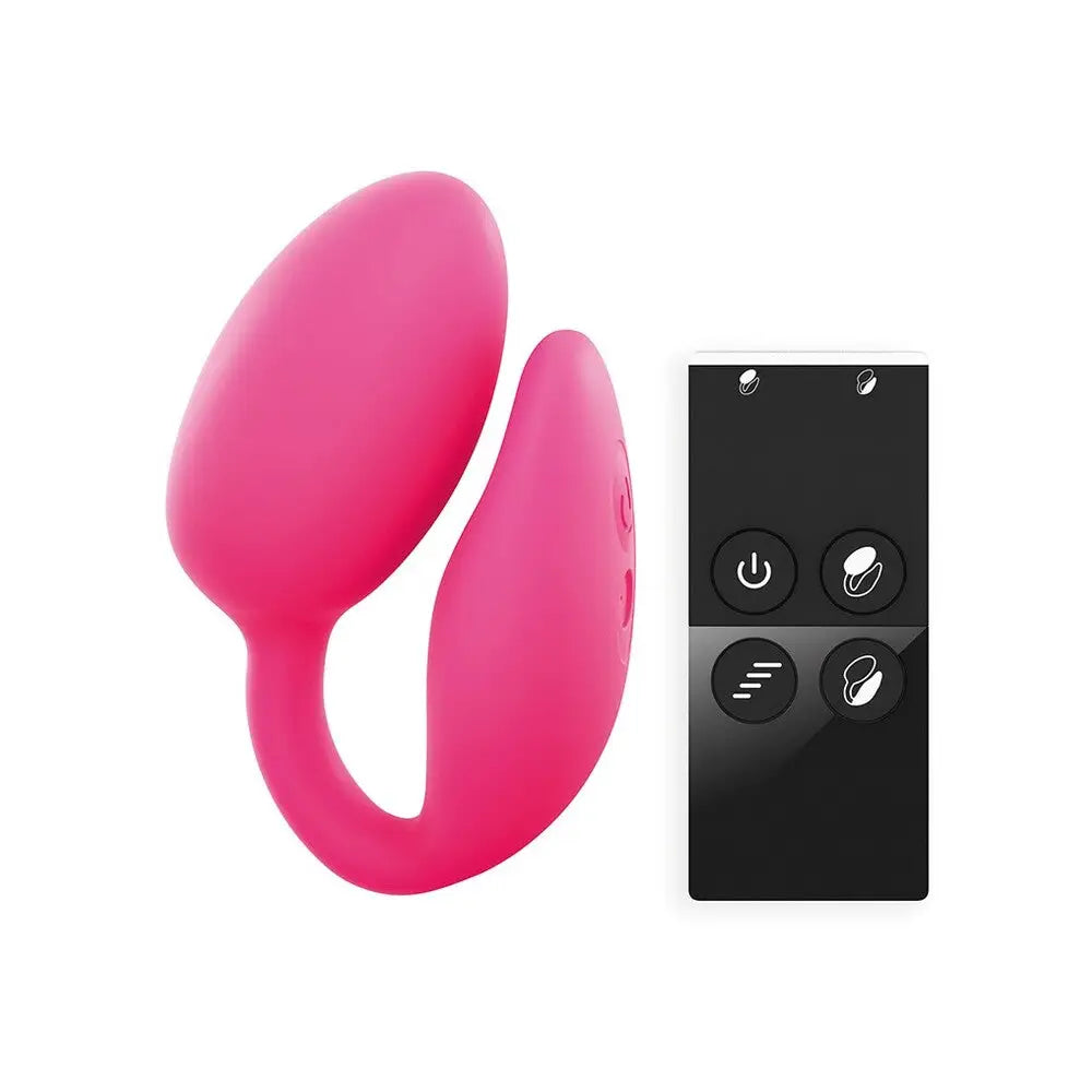 8.5-inch Silicone Pink Rechargeable Double Stimulator with Remote