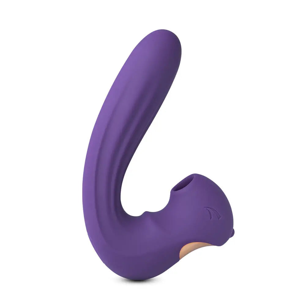 9.8-inch Silicone Purple Rechargeable Clitoral Sucking Vibrator