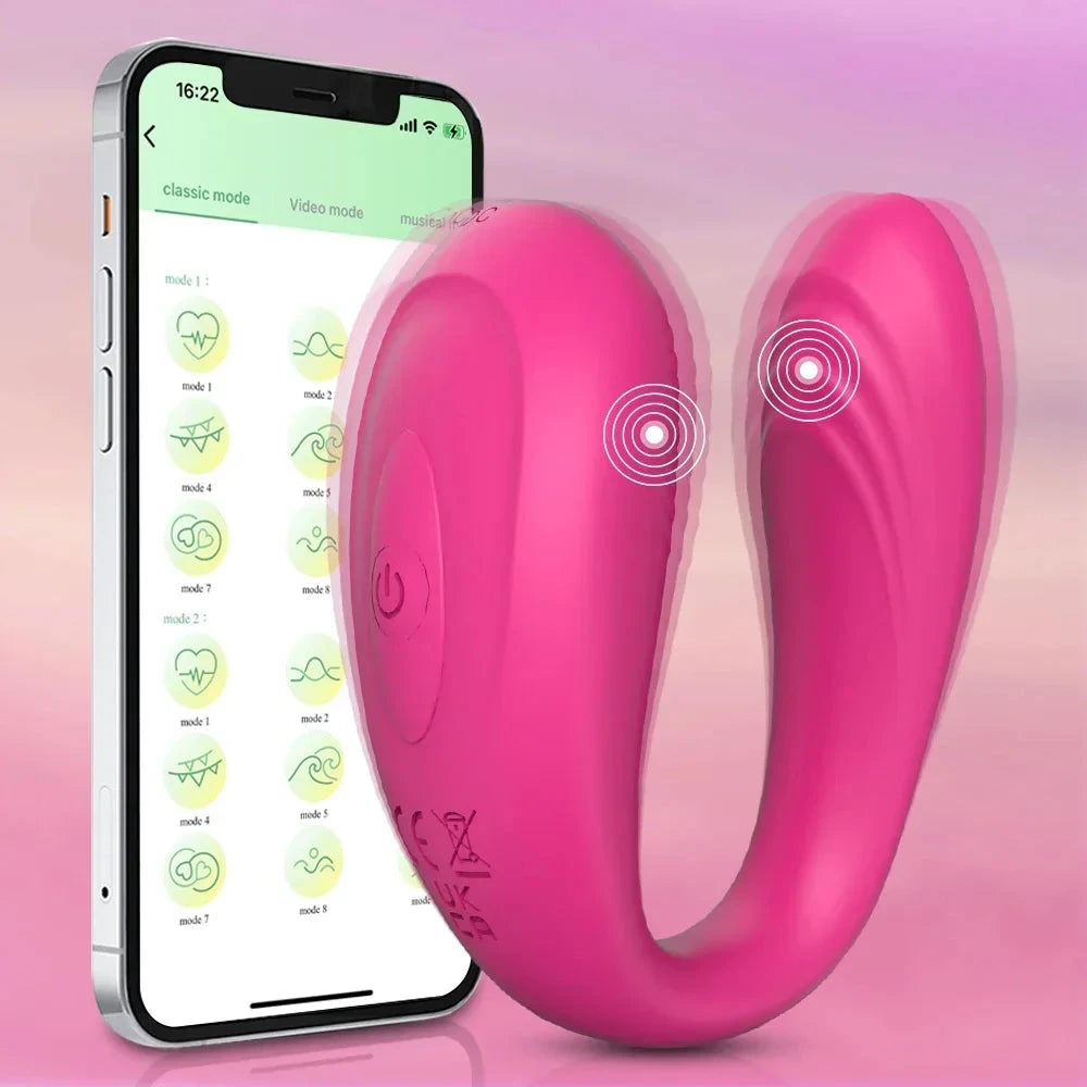 U Shaped Wearable App Controlled Vibe Vibrator for Women