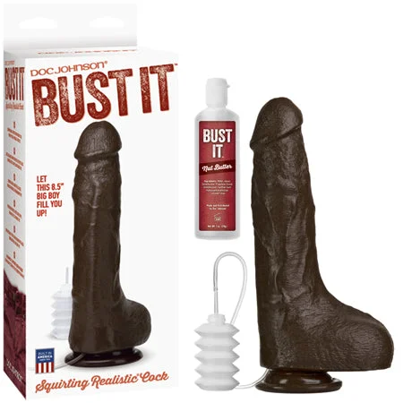 Bust It - Ejaculating Squirting Dildo - Chocolate