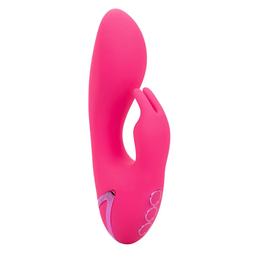 California Silicone Pink Rechargeable G-spot Vibrator with Clit Stim