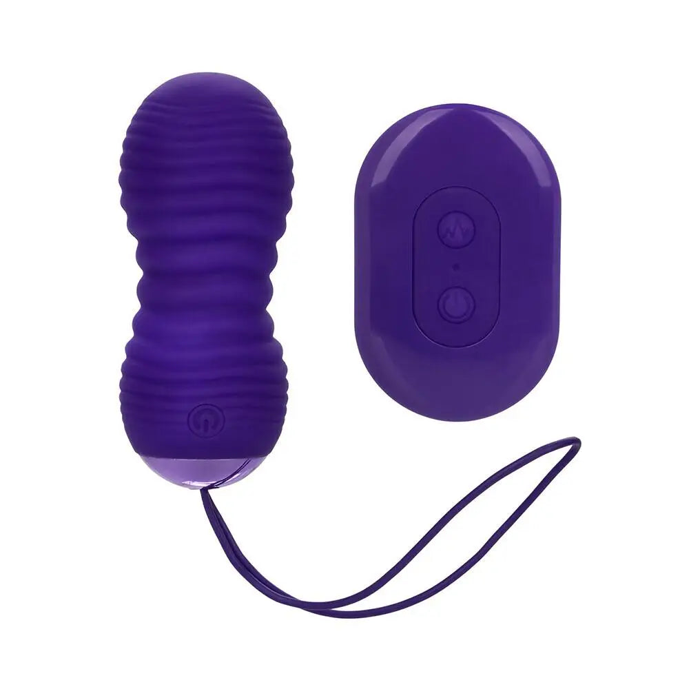 Colt Silicone Purple Rechargeable Ribbed Bullet Vibrator with Remote