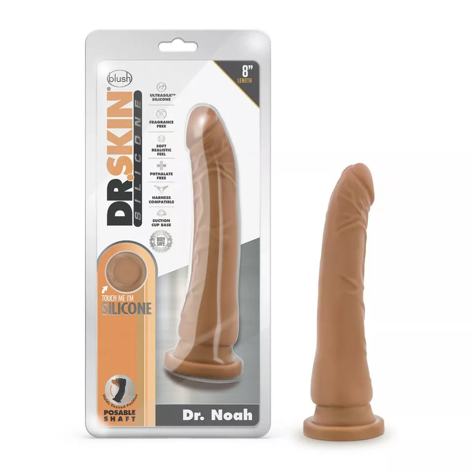 Blush Dr. Skin Platinum Collection Dr. Noah Silicone Dildo with Suction Cup 8in