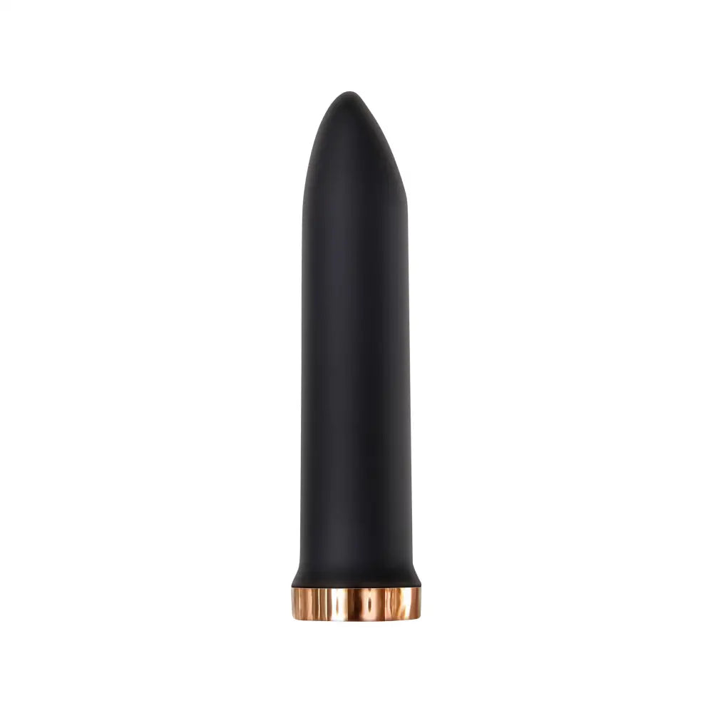 Evolved Silicone Black Waterproof and Discreet Bullet Vibrator with 3 Sleeves