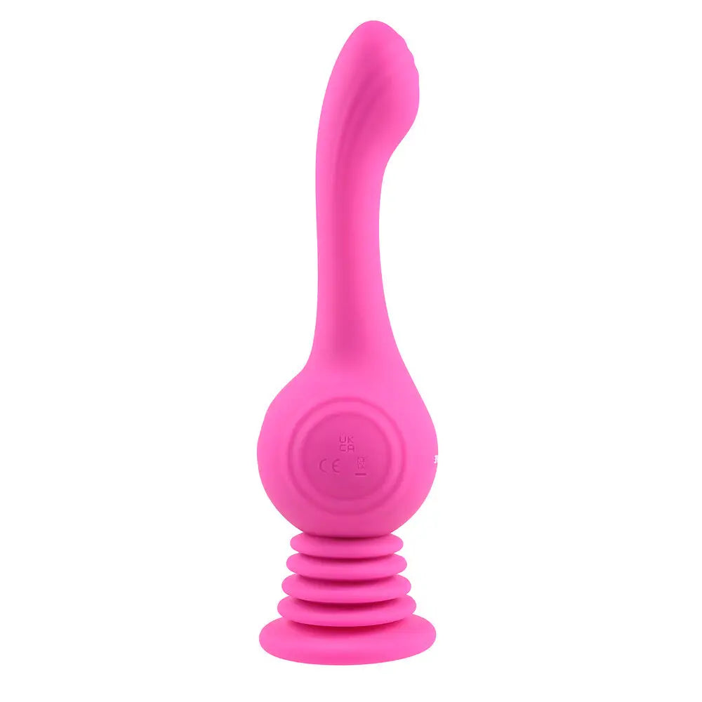 Evolved Silicone Pink Rechargeable G-spot Vibrator with Suction Cup