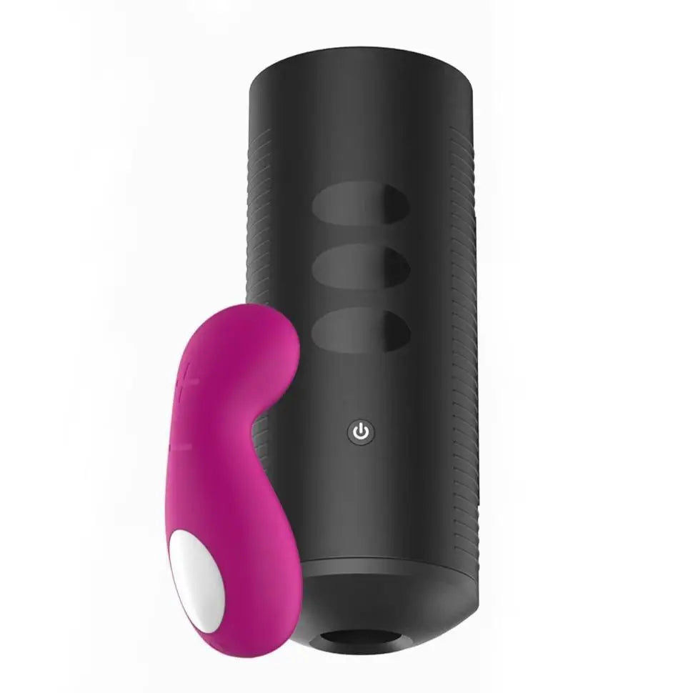 Kiiroo Silicone Black Rechargeable Vibrating Masturbator with Remote