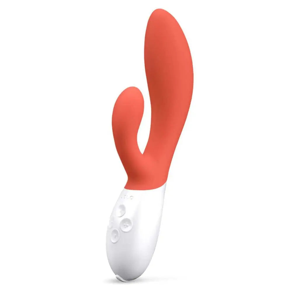 Lelo Ina 3 Coral Silicone Orange Rechargeable Rabbit Vibrator