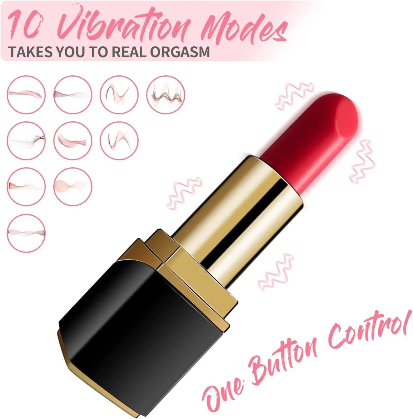 Lipstick Vibe 10 Vibration Modes Mini Lipstick Vibrator