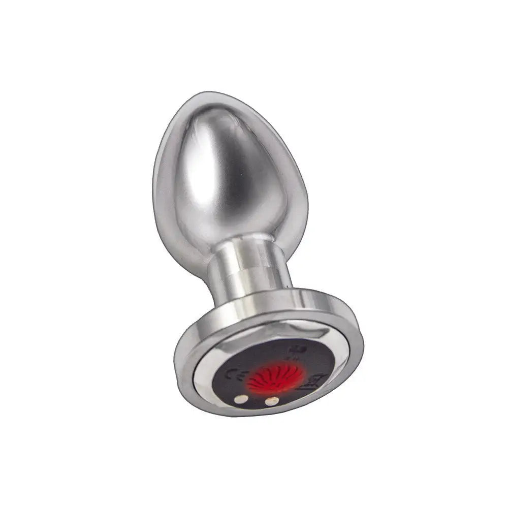 Nasswalk Toys Stainless Steel Silver Vibrating Butt Plug with Remote