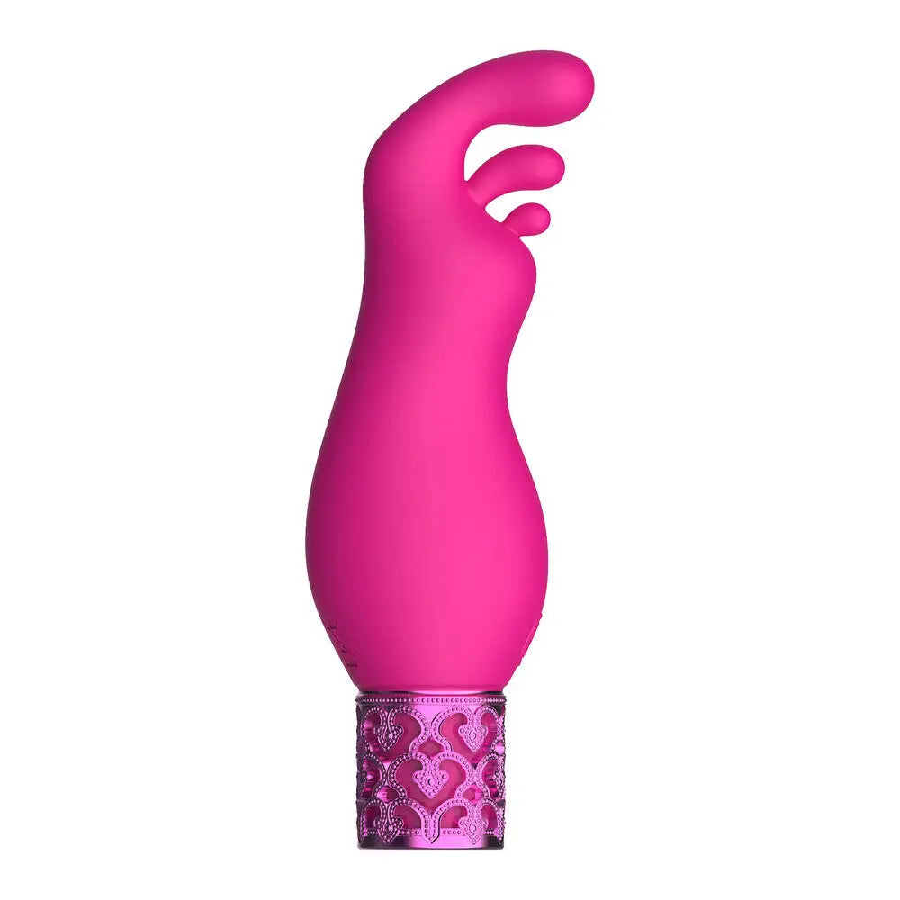 Shots Silicone Pink Rechargeable Mini Bullet Vibrator with Clit Stim