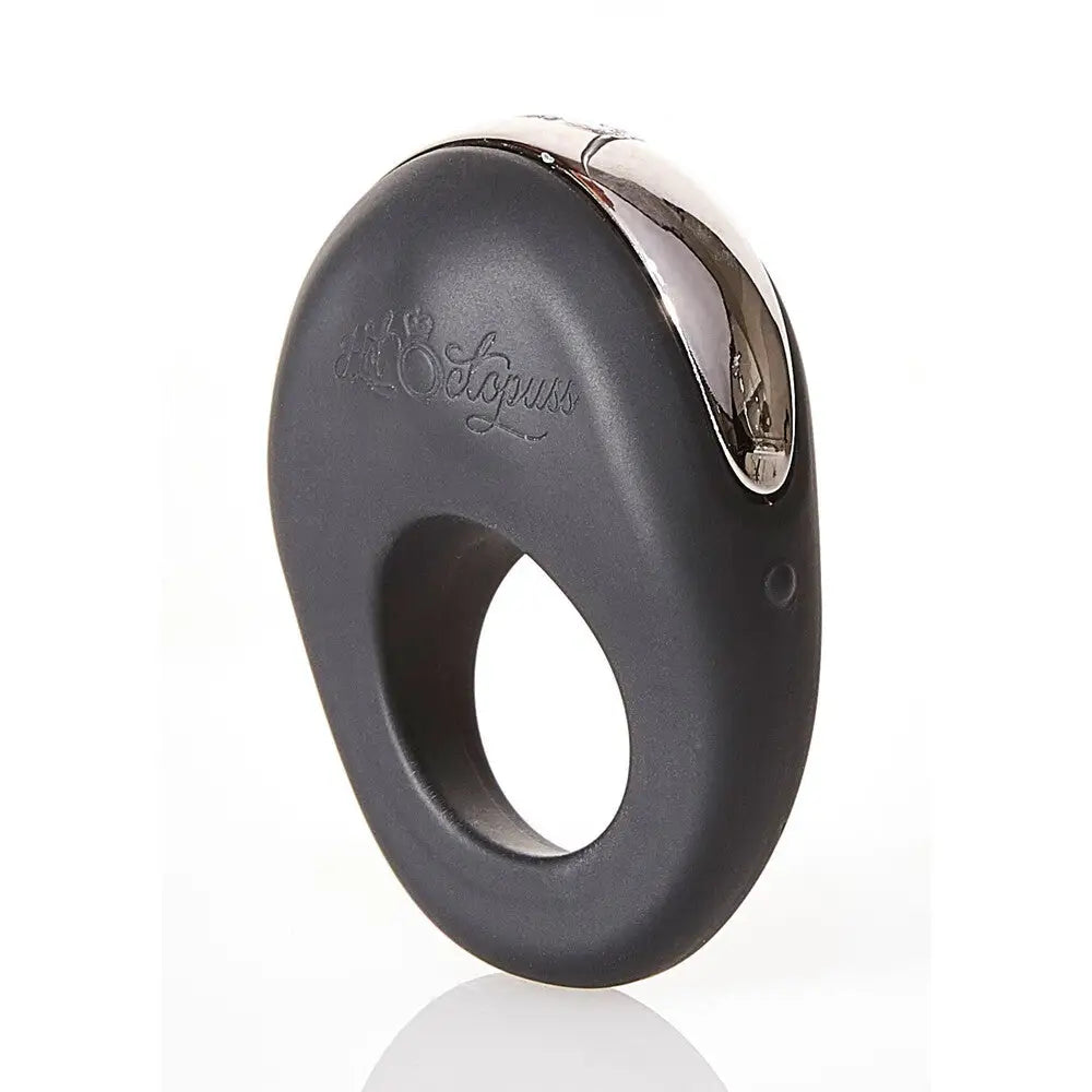 Silicone Black Waterproof Rechargeable Vibrating Cock Ring