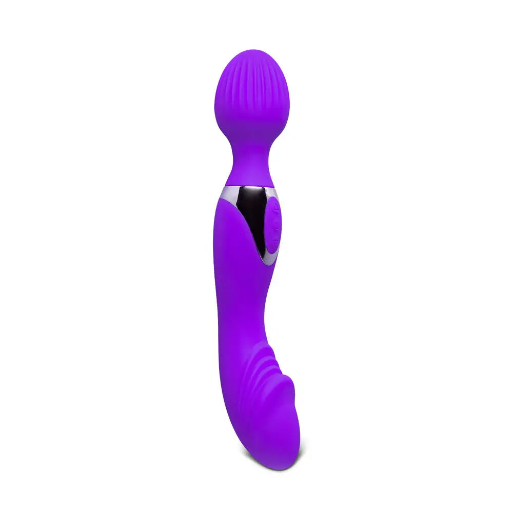 Silicone Purple 10 Speed Double Ended Rechargeable Wand Massager