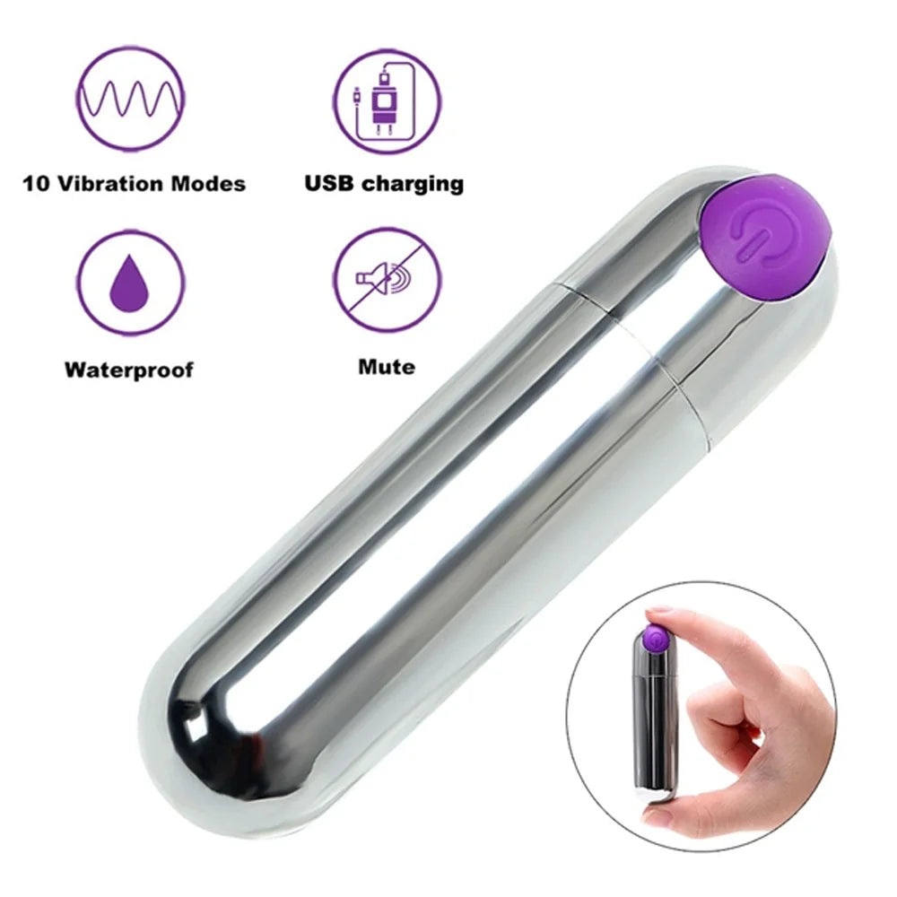 Mini Rechargeable Silver Bullet Vibe Vibrator