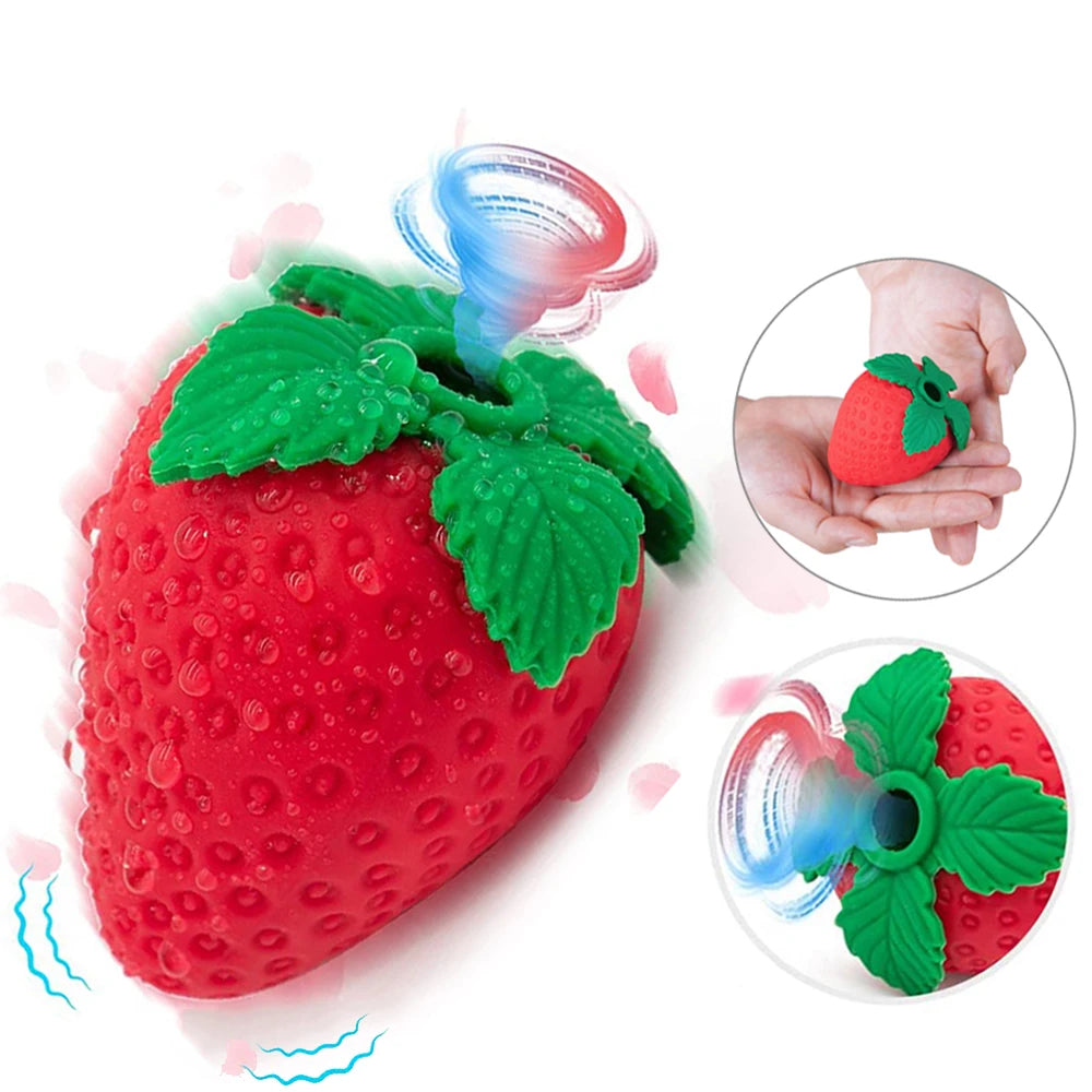 Strawberry Vibrator 8 Speeds Sucker Vibrator