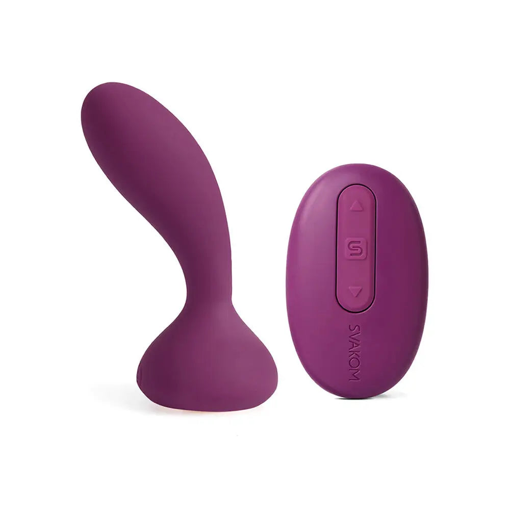 Svakom Silicone Purple Extra-powerful Butt Plug with Remote