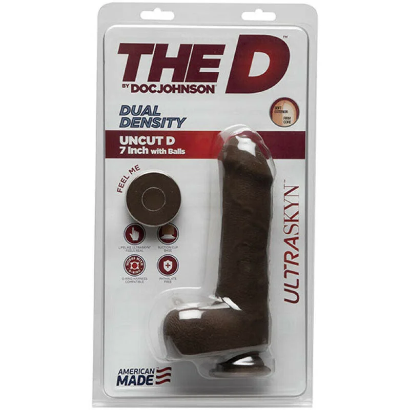 The D Uncut D 7" With Balls Ultraskyn - Brown