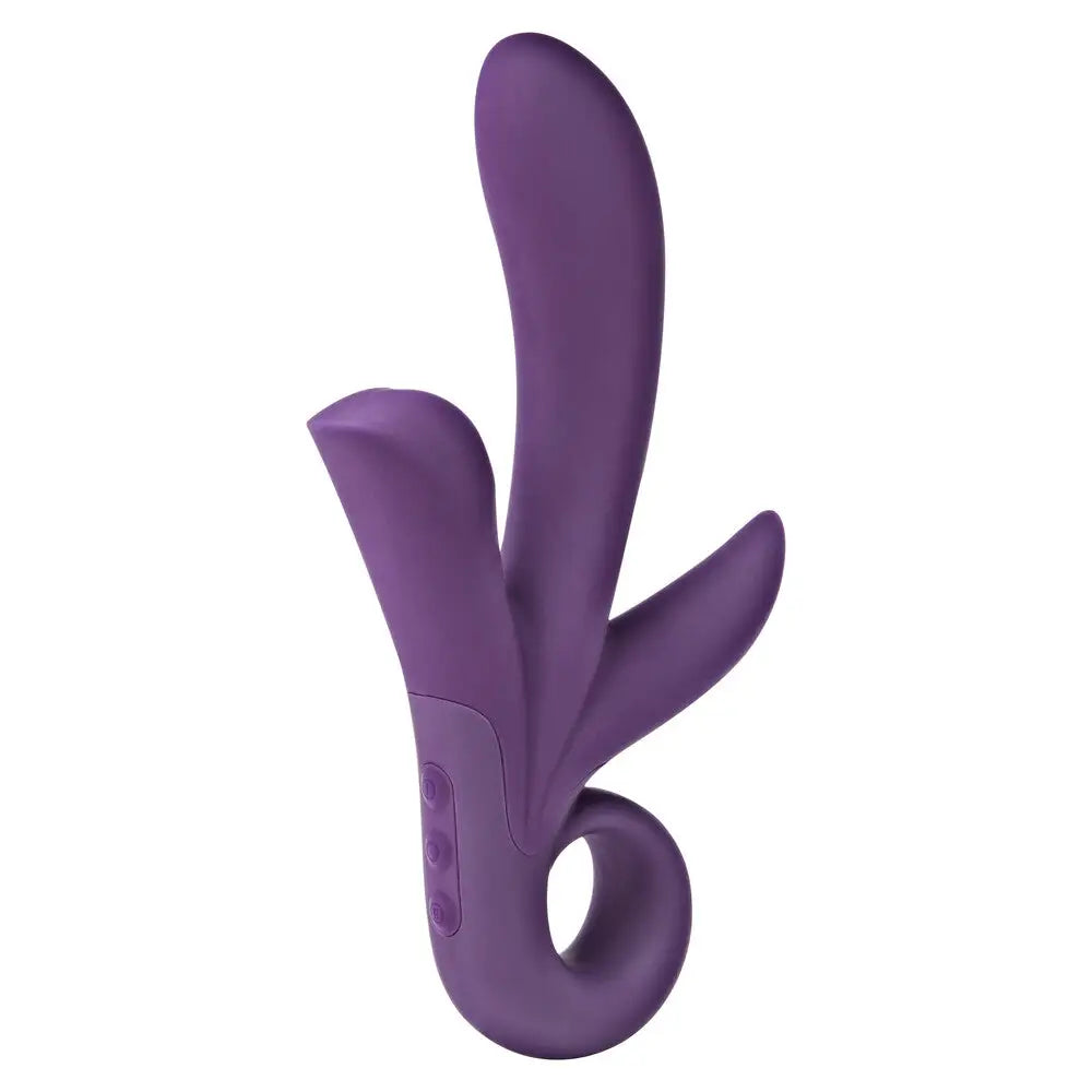 Toyjoy Silicone Purple Rechargeable Triple Pleasure Vibrator