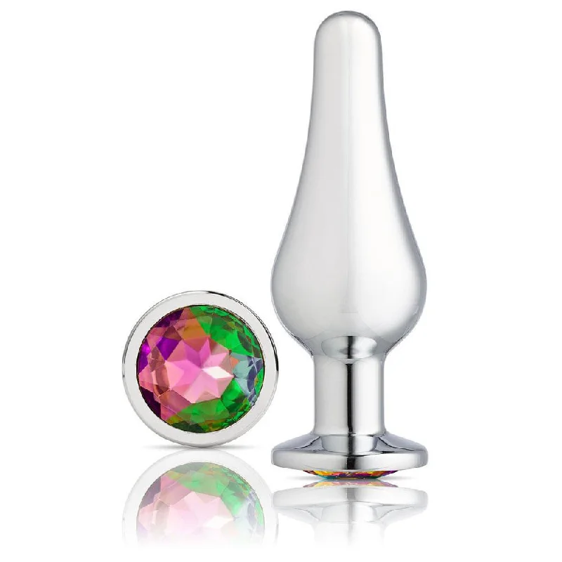 Cloud 9 Novelties Gems Silver Chrome Tall Plug - Medium