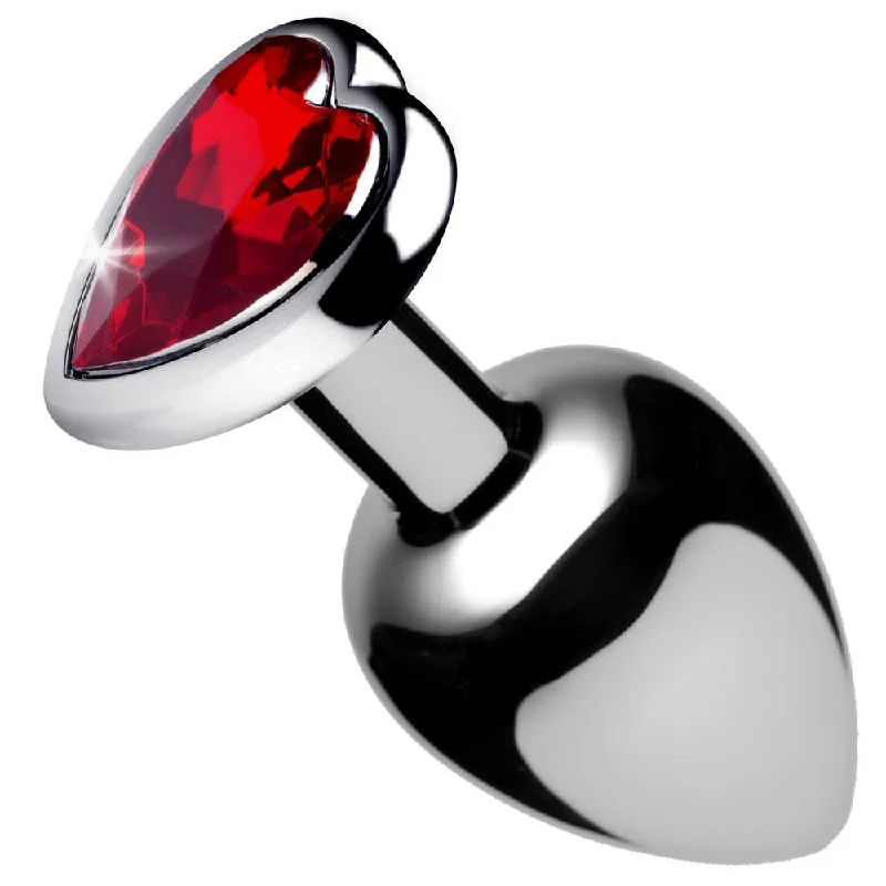 Red Heart Gem Anal Plug - Medium