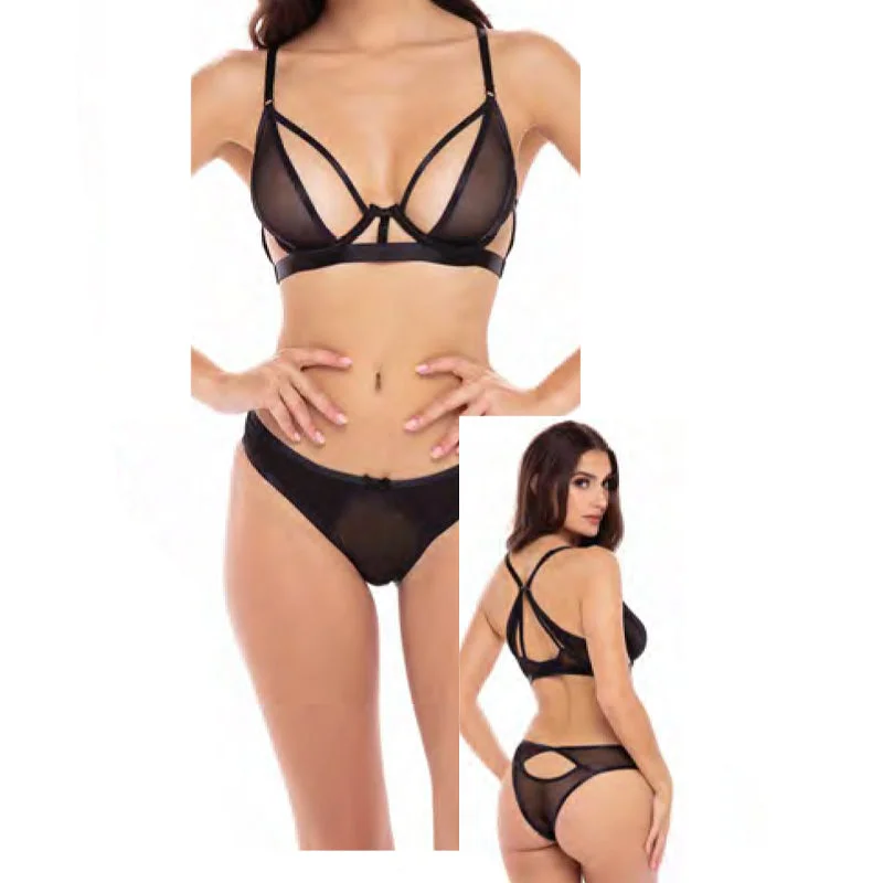 Rene Rofe New In Town 2-Piece Bra Set Black S/M