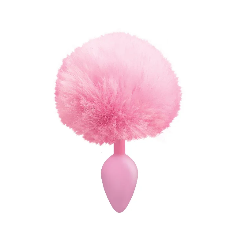 The 9's Cottontails Silicone Bunny Tail Butt Plug  - Pink