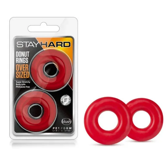 StayHard Donut Oversized Cock Rings 2pk by Blush Novelties