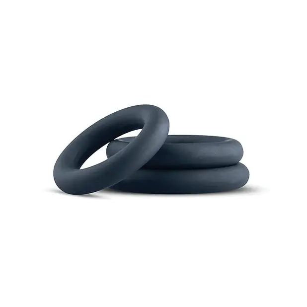 Boners 3 Pc Cock Ring Set - Black