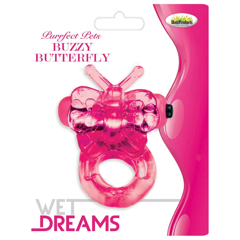 Wet Dreams Buzzy Butterfly Vibrating Cock Ring by Hott Products