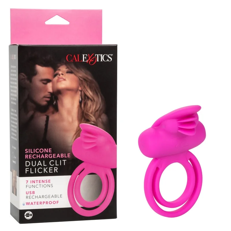 Dual Clit Flicker Vibrating Cock Ring by Cal Exotics