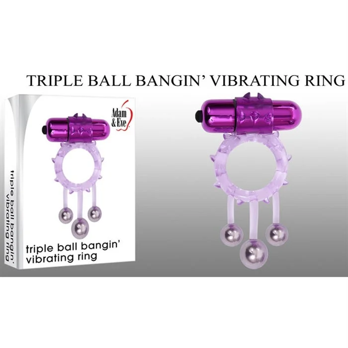 Triple Ball Bangin  Vibrating Cock Ring by Adam & Eve