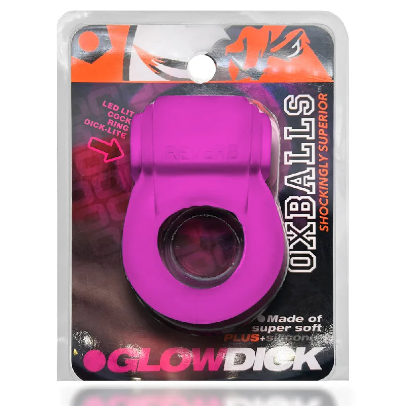 Glowdick Cockring With Led Pink Ice